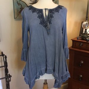 Blue blouse by Infinity Raine. Size L. Super cute